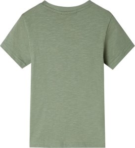 vidaXL Koszulka dziecięca z krótkimi rękawami, jasne khaki, 104 2