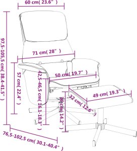 vidaXL Rozkładany fotel masujący z podnóżkiem, ciemnoszary, tkanina 11