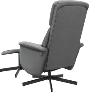 vidaXL Rozkładany fotel masujący z podnóżkiem, ciemnoszary, tkanina 6