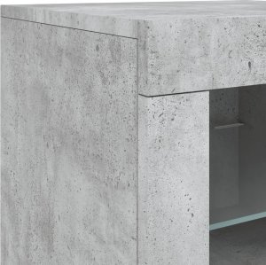 vidaXL Szafka z oświetleniem LED, szarość betonu, 142,5x37x67 cm 11