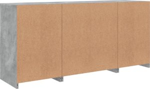 vidaXL Szafka z oświetleniem LED, szarość betonu, 142,5x37x67 cm 8