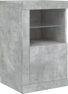 vidaXL Szafka z oświetleniem LED, szarość betonu, 142,5x37x67 cm 9