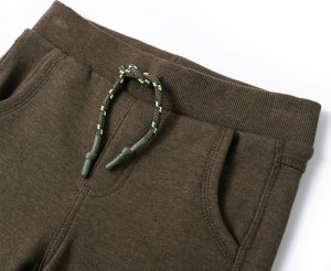vidaXL Dziecięce spodnie dresowe, melanż khaki, 140 3