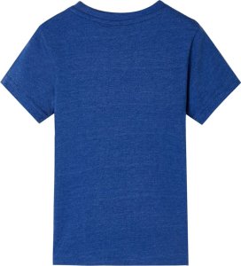 vidaXL Koszulka dziecięca, ciemnoniebieski melanż, 128 2