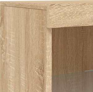 vidaXL Szafka z oświetleniem LED, dąb sonoma, 162x37x100 cm 11