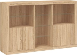 vidaXL Szafka z oświetleniem LED, dąb sonoma, 162x37x100 cm 3