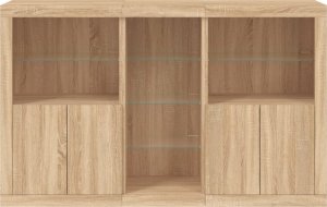 vidaXL Szafka z oświetleniem LED, dąb sonoma, 162x37x100 cm 6