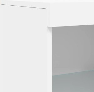 vidaXL Szafka z oświetleniem LED, biała, 162x37x100 cm 11