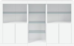 vidaXL Szafka z oświetleniem LED, biała, 162x37x100 cm 6