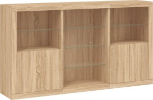 vidaXL Szafka z oświetleniem LED, dąb sonoma, 181,5x37x100 cm 3