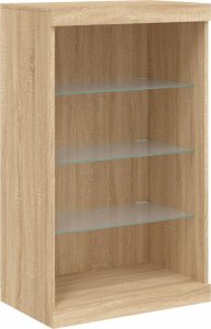 vidaXL Szafka z oświetleniem LED, dąb sonoma, 181,5x37x100 cm 9