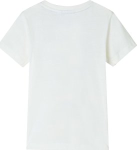 vidaXL Koszulka dziecięca z krótkimi rękawami, ecru, 128 2