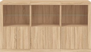 vidaXL Szafka z oświetleniem LED, dąb sonoma, 181,5x37x100 cm 6