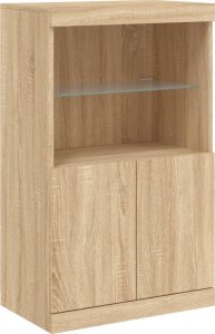 vidaXL Szafka z oświetleniem LED, dąb sonoma, 181,5x37x100 cm 10