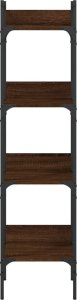 vidaXL 4-poziomowy regał na książki, brązowy dąb, 35x30x138,5 cm 5