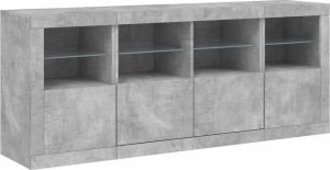 vidaXL Szafka z oświetleniem LED, szarość betonu, 163x37x67 cm 5