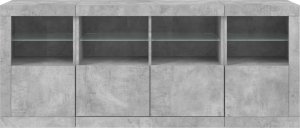 vidaXL Szafka z oświetleniem LED, szarość betonu, 163x37x67 cm 6