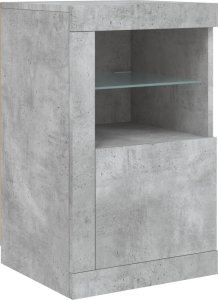 vidaXL Szafka z oświetleniem LED, szarość betonu, 163x37x67 cm 9
