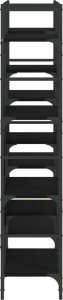 vidaXL Regał na książki, czarny, 160x28,5x136,5 cm 6