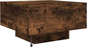 vidaXL Stolik kawowy z LED, przydymiony dąb, 55x55x31 cm 9