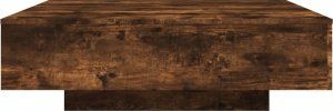 vidaXL Stolik kawowy, przydymiony dąb, 100x100x31 cm 6