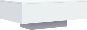 vidaXL Stolik kawowy z oświetleniem LED, biały, 85x55x31 cm 4