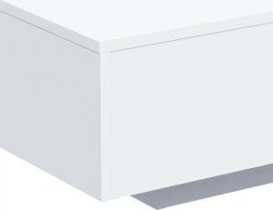 vidaXL Stolik kawowy z oświetleniem LED, biały, 85x55x31 cm 9