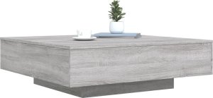 vidaXL Stolik kawowy, szary dąb sonoma, 100x100x31 cm 4