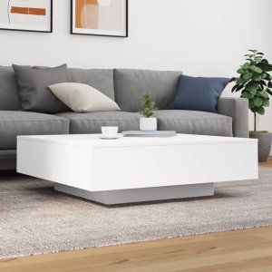 vidaXL Stolik kawowy z oświetleniem LED, biały, 100x100x31 cm 4