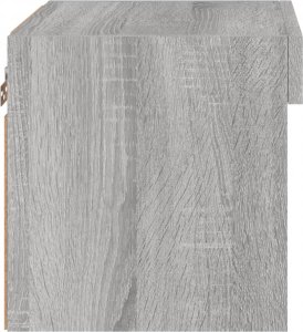 vidaXL Szafka nocna z oświetleniem LED, ścienna, szary dąb sonoma 8