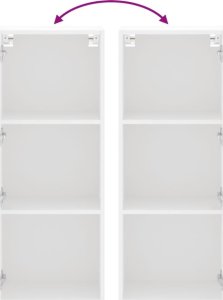 vidaXL Ścienna szafka TV, biała, 40,5x30x102 cm 9