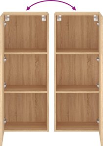 vidaXL Ścienna szafka TV, dąb sonoma, 40,5x30x102 cm 10