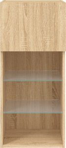 vidaXL Szafka TV z LED, dąb sonoma, 40,5x30x90 cm 9