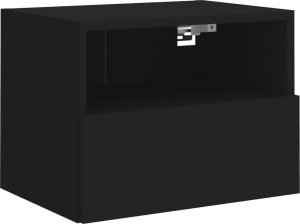 vidaXL Ścienne szafki TV, 2 szt., czarne, 40x30x30 cm 6