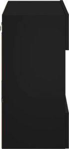 vidaXL Ścienna szafka TV z LED, czarna, 58,5x30x60,5 cm 9