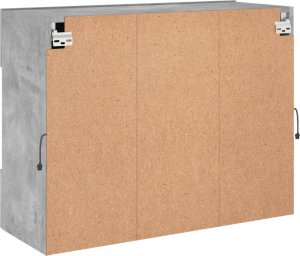 vidaXL Ścienna szafka TV z LED, szarość betonu, 78,5x30x60,5 cm 10