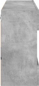 vidaXL Ścienna szafka TV z LED, szarość betonu, 98,5x30x60,5 cm 9