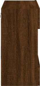 vidaXL Ścienna szafka TV z LED, brązowy dąb, 58,5x30x60,5 cm 9