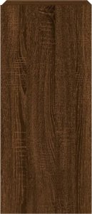 vidaXL Ścienna szafka TV z LED, brązowy dąb, 30,5x35x70 cm 9