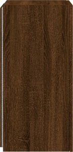 vidaXL Ścienna szafka TV z LED, brązowy dąb, 30,5x35x70 cm 10