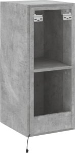 vidaXL Ścienna szafka TV z LED, szarość betonu, 30,5x35x70 cm 11