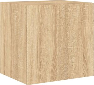 vidaXL Ścienna szafka TV z LED, dąb sonoma, 40,5x35x40 cm 3