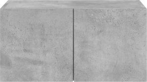 vidaXL Ścienna szafka TV z LED, szarość betonu, 60x35x31 cm 9