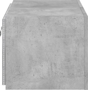 vidaXL Ścienna szafka TV z LED, szarość betonu, 60x35x31 cm 10