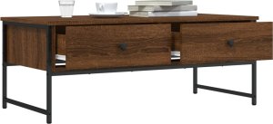 vidaXL Stolik kawowy, brązowy dąb, 101x49x39,5 cm 4