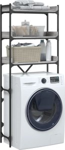 vidaXL Regał nad pralkę, szary dąb sonoma, 67x25x163 cm 5