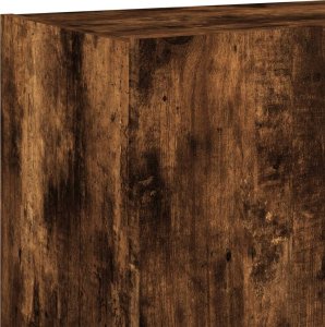 vidaXL Ścienna szafka TV z LED, przydymiony dąb, 80x35x41 cm 12