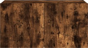 vidaXL Ścienna szafka TV z LED, przydymiony dąb, 80x35x41 cm 9