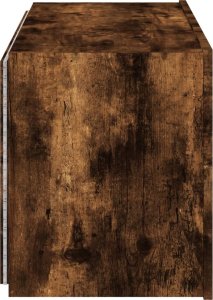 vidaXL Ścienna szafka TV z LED, przydymiony dąb, 80x35x41 cm 10