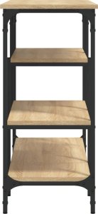 vidaXL Stolik konsolowy z półkami, dąb sonoma, 100x35x75 cm 5